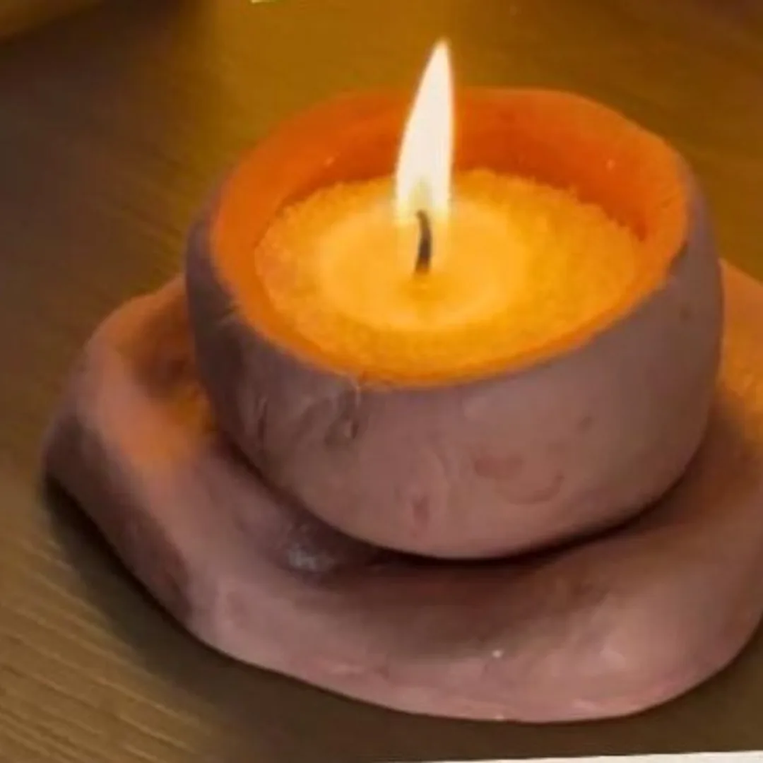 Foto da oficina Cerâmica fria com vela em pó